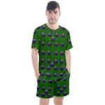 Power To The Big Flowers Festive Men s Mesh Tee and Shorts Set