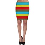 Multicolor With Black Lines Bodycon Skirt