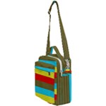 Multicolor With Black Lines Crossbody Day Bag