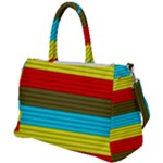 Multicolor With Black Lines Duffel Travel Bag