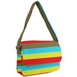 Multicolor With Black Lines Courier Bag