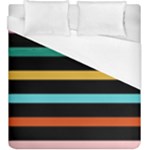 Colorful Mime Black Stripes Duvet Cover (King Size)