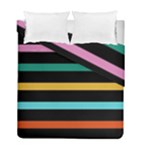 Colorful Mime Black Stripes Duvet Cover Double Side (Full/ Double Size)