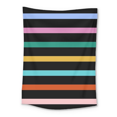 Colorful Mime Black Stripes Medium Tapestry from ArtsNow.com