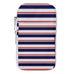 Red With Blue Stripes Waist Pouch (Large)