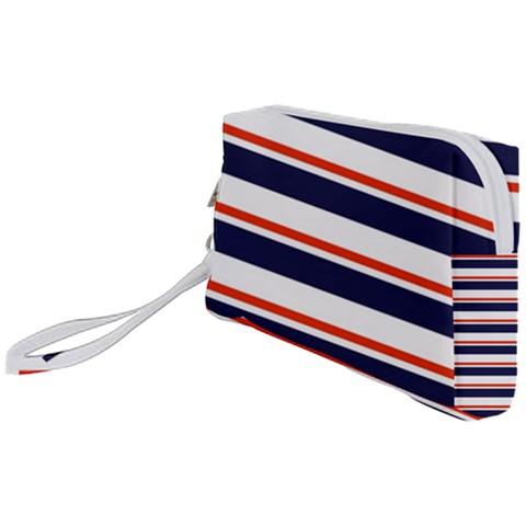 Red With Blue Stripes Wristlet Pouch Bag (Small) from ArtsNow.com