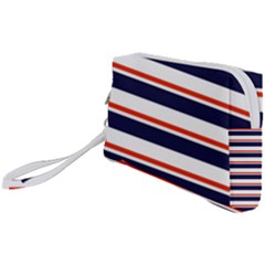 Red With Blue Stripes Wristlet Pouch Bag (Small) from ArtsNow.com