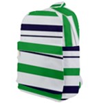 Green With Blue Stripes Classic Backpack