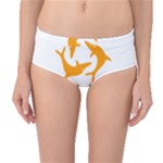 Flag of Anguilla, 1967-1969) Mid-Waist Bikini Bottoms