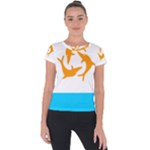 Flag of Anguilla, 1967-1969) Short Sleeve Sports Top 