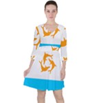 Flag of Anguilla, 1967-1969) Ruffle Dress