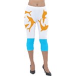 Flag of Anguilla, 1967-1969) Lightweight Velour Capri Leggings 