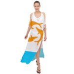 Flag of Anguilla, 1967-1969) Maxi Chiffon Cover Up Dress