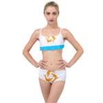 Flag of Anguilla, 1967-1969) Layered Top Bikini Set