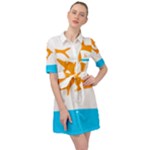 Flag of Anguilla, 1967-1969) Belted Shirt Dress