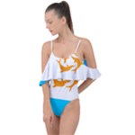 Flag of Anguilla, 1967-1969) Drape Piece Swimsuit