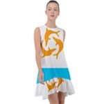 Flag of Anguilla, 1967-1969) Frill Swing Dress