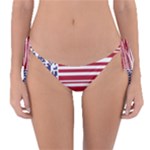 QR-Code & Barcode American Flag Reversible Bikini Bottom