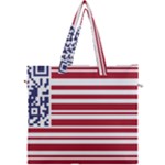 QR-Code & Barcode American Flag Canvas Travel Bag
