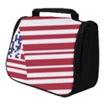 QR-Code & Barcode American Flag Full Print Travel Pouch (Small)