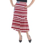 QR-Code & Barcode American Flag Midi Mermaid Skirt