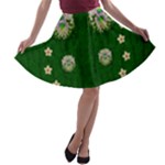 The Way To Freedom One Island One Gnome A-line Skater Skirt