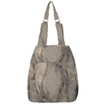 Abstract Tan Beige Texture Center Zip Backpack