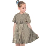 Abstract Tan Beige Texture Kids  Sailor Dress