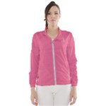 Blush Pink Color Stripes Women s Windbreaker