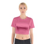 Blush Pink Color Stripes Cotton Crop Top