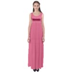Blush Pink Color Stripes Empire Waist Maxi Dress