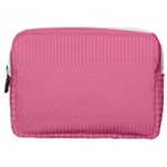 Blush Pink Color Stripes Make Up Pouch (Medium)