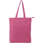 Blush Pink Color Stripes Double Zip Up Tote Bag