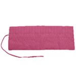 Blush Pink Color Stripes Roll Up Canvas Pencil Holder (S)
