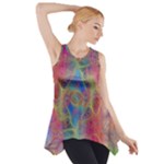 Boho Tie Dye Rainbow Side Drop Tank Tunic