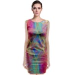 Boho Tie Dye Rainbow Sleeveless Velvet Midi Dress