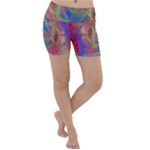 Boho Tie Dye Rainbow Lightweight Velour Yoga Shorts