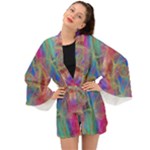 Boho Tie Dye Rainbow Long Sleeve Kimono