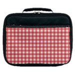 Red White Gingham Plaid Lunch Bag