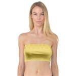 Saffron Yellow Color Stripes Bandeau Top