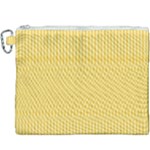 Saffron Yellow Color Stripes Canvas Cosmetic Bag (XXXL)