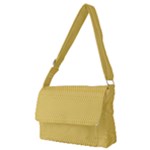 Saffron Yellow Color Stripes Full Print Messenger Bag (M)