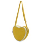 Saffron Yellow Color Polka Dots Heart Shoulder Bag