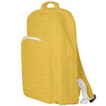 Saffron Yellow Color Polka Dots Double Compartment Backpack
