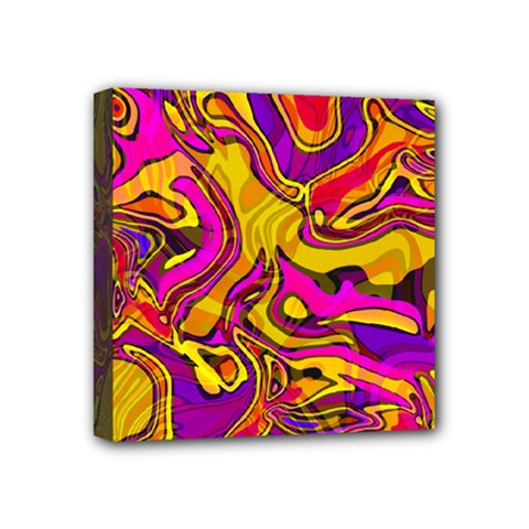 Colorful Boho Swirls Pattern Mini Canvas 4  x 4  (Stretched) from ArtsNow.com