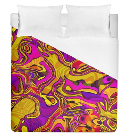 Colorful Boho Swirls Pattern Duvet Cover (Queen Size) from ArtsNow.com