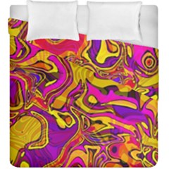 Colorful Boho Swirls Pattern Duvet Cover Double Side (King Size) from ArtsNow.com