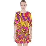 Colorful Boho Swirls Pattern Pocket Dress