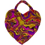 Colorful Boho Swirls Pattern Giant Heart Shaped Tote