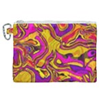 Colorful Boho Swirls Pattern Canvas Cosmetic Bag (XL)